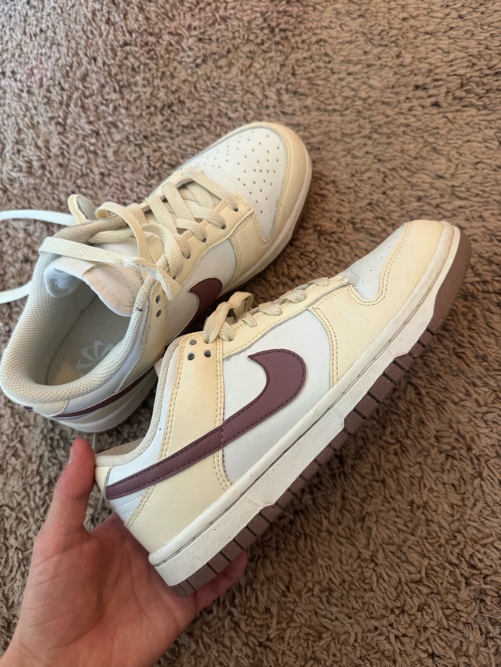 Nike Dunk Low Cream and Brown